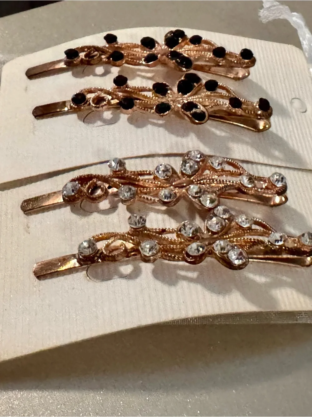 Vintage Rose Gold Tone Barrettes